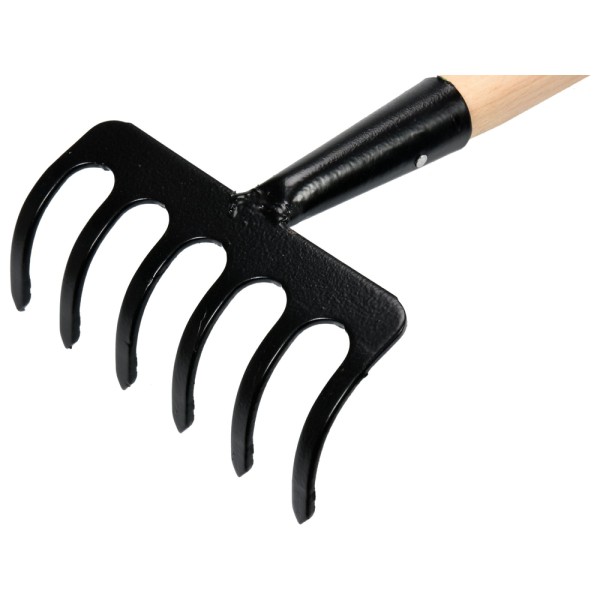 GRABIE METALOWE 6 ZĘBÓW Z TRZONKIEM DREWNIANYM 35740