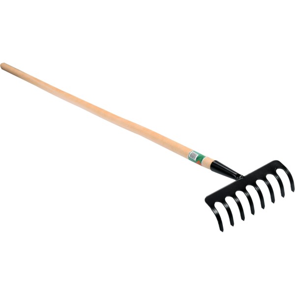 GRABIE METALOWE 8 ZĘBÓW Z TRZONKIEM DREWNIANYM 35741