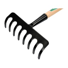 GRABIE METALOWE 8 ZĘBÓW Z TRZONKIEM DREWNIANYM 35741