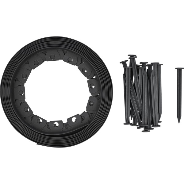 OBRZEŻE TRAWNIKOWE, OGRODOWE 40MM 10M ZE SZPILKAMI, KOTWAMI 20SZT 88710