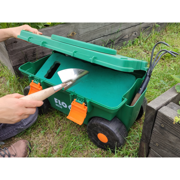 SIEDZISKO OGRODOWE OBROTOWE SKRZYNKA NA KÓŁKACH 90230