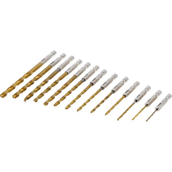 ZESTAW WIERTEŁ DO METALU 13SZT. HEX 21655