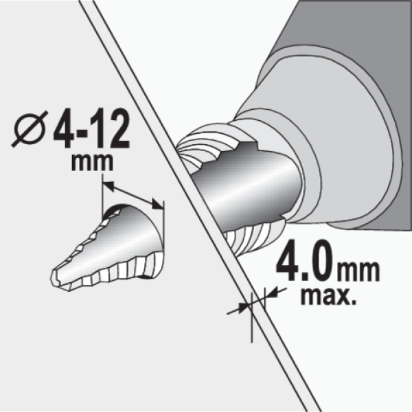 WIERTŁO STOPNIOWE 4-12MM 22610