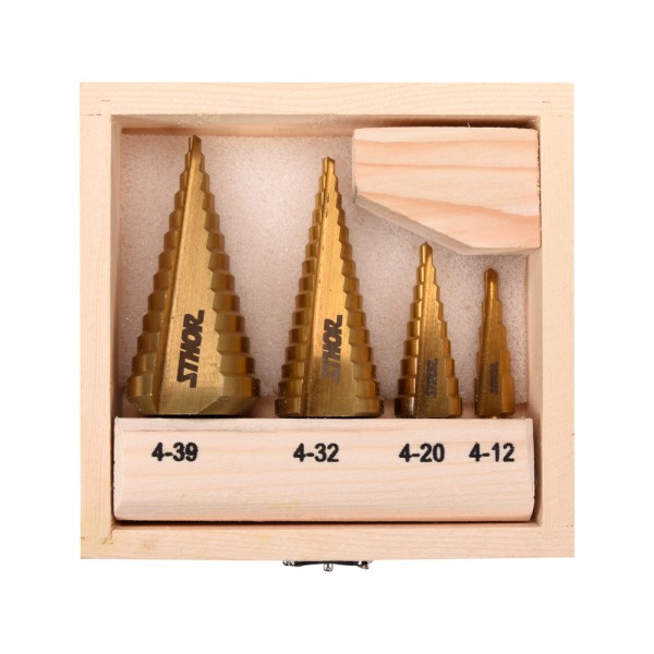 ZESTAW WIERTEŁ STOPNIOWYCH 4SZT. 22617