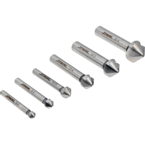 ZESTAW POGŁĘBIACZY DO METALU 6,3-20,5MM 6SZT. 22710