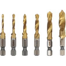 ZESTAW WIERTŁA-GWINTOWNIKI M3-M10 6SZT HEX 24200