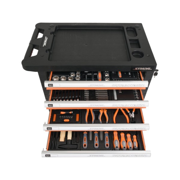 SZAFKA SERWISOWA Z NARZĘDZIAMI 6 SZUFLAD 302 ELEMENTY 58550