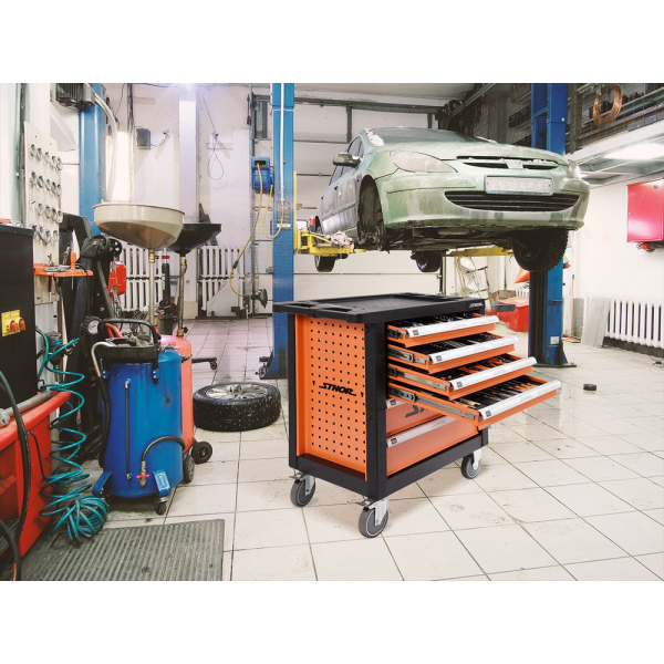 SZAFKA SERWISOWA Z NARZĘDZIAMI 6 SZUFLAD 302 ELEMENTY 58550