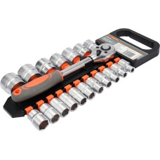 ZESTAW NASADEK Z GRZECHOTKĄ 1/2'', 19 SZT. 58634