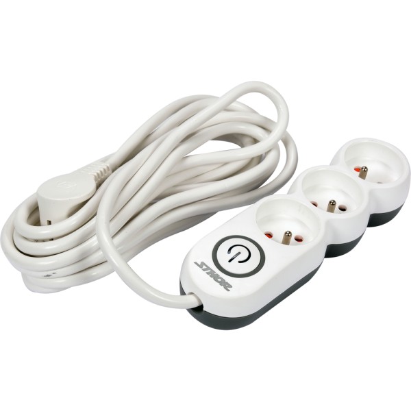 PRZEDŁUŻACZ LISTWA ZASILAJĄCA 3 GNIAZDA Z UZIEMIENIEM WYŁĄCZNIK 5M 1,5MM2 72352