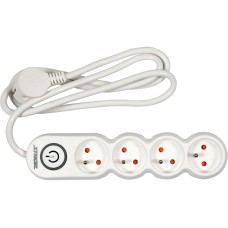 PRZEDŁUŻACZ LISTWA ZASILAJĄCA 4 GNIAZDA Z UZIEMIENIEM WYŁĄCZNIK 1,5M 1,5MM2 72353