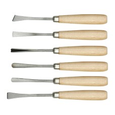 DŁUTA SNYCERSKIE Z DREWNIANYM TRZONKIEM, 6 SZT. 25700