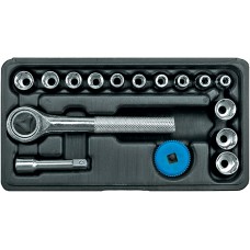 KLUCZE NASADOWE 1/4'', 4-13 MM, ZESTAW 16 SZT. 58160