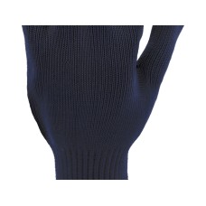 RĘKAWICE BAWEŁNIANO - POLIESTROWE, NAKRAPIANE, GRANATOWE, ''PSD'' 74104