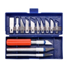 NOŻYKI DO PRAC PRECYZYJNYCH Z WYMIENNYMI OSTRZAMI, ZESTAW 16 SZT. 76305