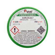 SPOIWO, DRUT LUTOWNICZY BEZOŁOWIOWY Z TOPNIKIEM NA SZPULI 2,0MM, 250G, SN99,3CU0,7 76857