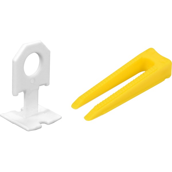 SYSTEM DO POZIOMOWANIA PŁYTEK 1,0MM 50SZT KLINÓW I 50SZT KLIPSÓW 04714