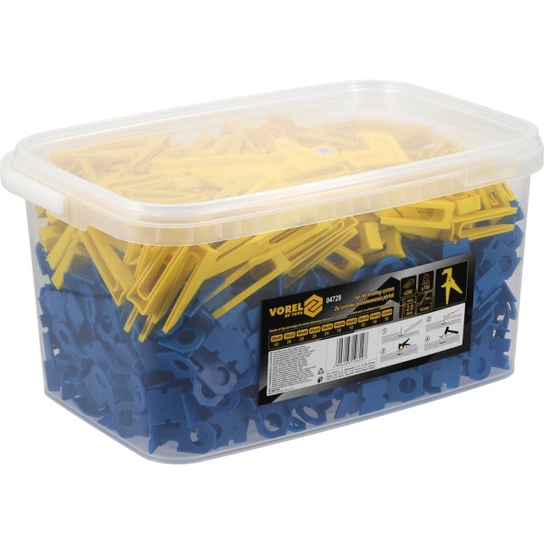 SYSTEM POZIOMOWANIA PŁYTEK 2MM 700+200+SZCZYPCE 04728