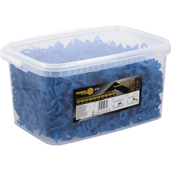 KLIPSY DO SYSTEMU POZIOMOWANIA PŁYTEK 2MM 900SZT 04729