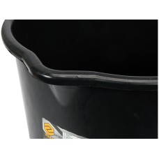 WIADRO BUDOWLANE, CZARNE Z WYPŁYWKĄ 16L 06381