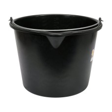 WIADRO BUDOWLANE, CZARNE Z WYPŁYWKĄ 20L 06382
