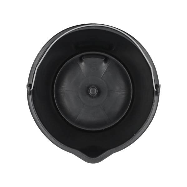 WIADRO BUDOWLANE, CZARNE Z WYPŁYWKĄ 12L 06391