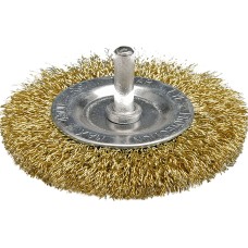 SZCZOTKA TARCZOWA Z TRZPIENIEM 100 MM, DRUT KARBOWANY 06986