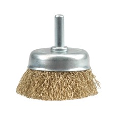 SZCZOTKA CZOŁOWA Z TRZPIENIEM 75 MM, DRUT KARBOWANY 06988