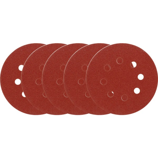 KRĄŻKI ŚCIERNE 125MM, P60, Z 8 OTWORAMI, 5 SZT. 08576