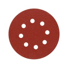 KRĄŻKI ŚCIERNE 125MM, P80, Z 8 OTWORAMI, 5 SZT. 08578