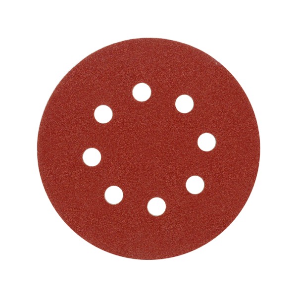 KRĄŻKI ŚCIERNE 125MM, P120, Z 8 OTWORAMI, 5 SZT. 08582