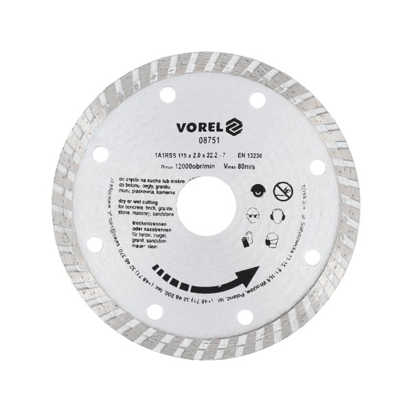 TARCZA DIAMENTOWA 115 MM, SEGMENT TURBO 08751