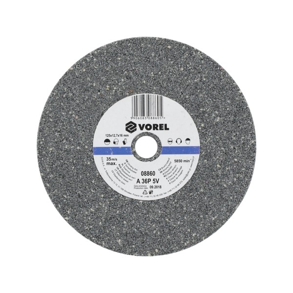 TARCZA DO SZLIFIERKI STOŁOWEJ 125X12.7X17 MM -ZGRUBNA 08860