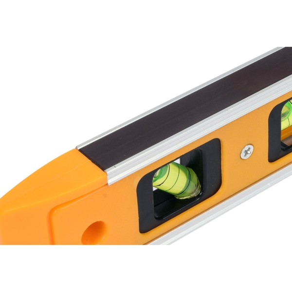 POZIOMNICA TORPEDO 230 MM, KORPUS Z TWORZYWA, TRZY LIBELLE, PODSTAWA MAGNETYCZNA 16300