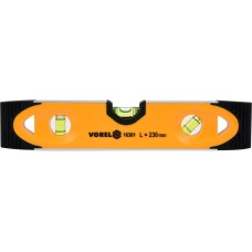 POZIOMNICA TORPEDO 230 MM, KORPUS Z TWORZYWA, TRZY LIBELLE, PODSTAWA MAGNETYCZNA 16301