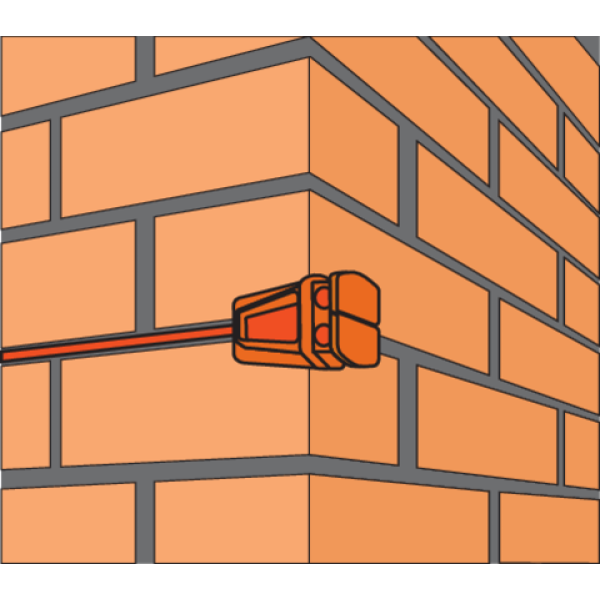 DWA UCHWYTY KĄTOWE DO LINKI MURARSKIEJ + 18 M LINKI 17430