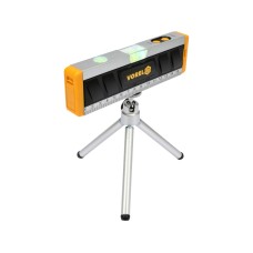 POZIOMNICA LASEROWA MINI L-170 MM  Z PODŚWIETLANYMI LIBELLAMI I STATYWEM 17560