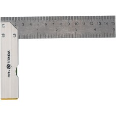 KĄTOWNIK METALOWY 150 MM ZE STOPKĄ I LIBELLĄ 18380