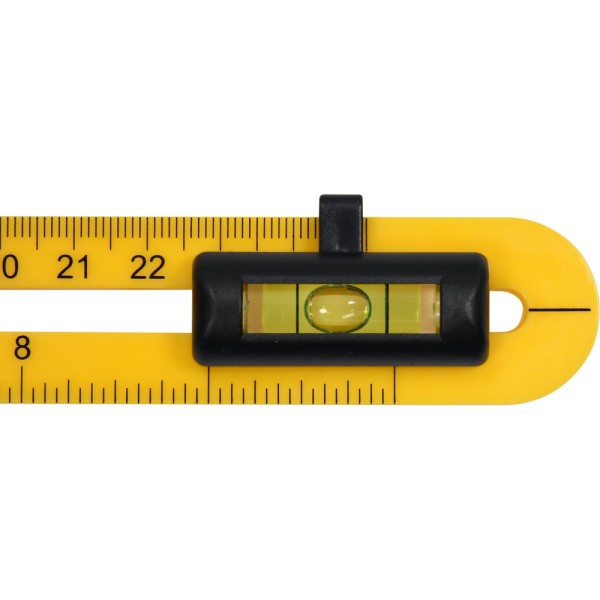 KĄTOMIERZ Z LIBELLĄ I RUCHOMYM RAMIENIEM 250 MM 18473