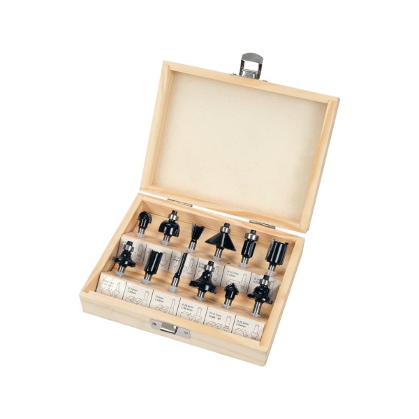 FREZY WIDIOWE DO DREWNA, TRZPIEŃ FI 6 MM, ZESTAW 12 SZT. 22552