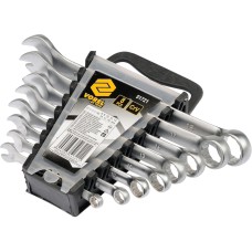 KLUCZE PŁASKO-OCZKOWE 6-19 MM, ZEST. 8 SZT. SATYNA 51721