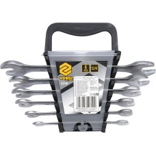 KLUCZE PŁASKIE 6-17 MM, ZESTAW 6 SZT. SATYNA 51740