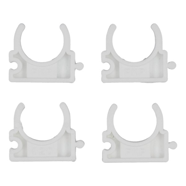 UCHWYTY, KLIPSY MONTAŻOWE, INSTALATORSKIE, OTWARTE DO RUR 20MM 4SZT. 54813