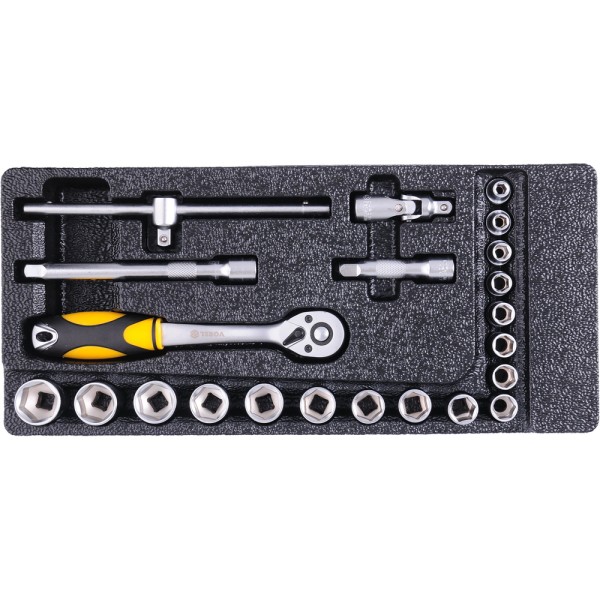 SZAFKA SERWISOWA ZE 177 NARZĘDZIAMI, 6 SZUFLAD 58540