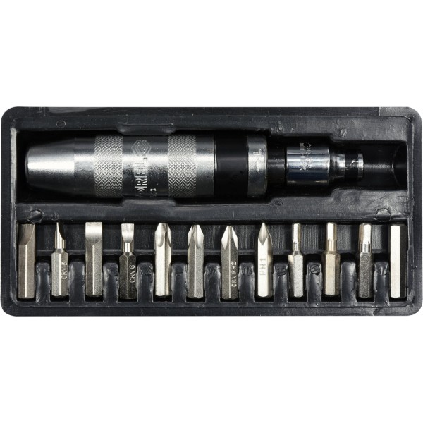 ZESTAW - WKRĘTAK UDAROWY CR-V Z KOŃCÓWKAMI, 13 SZT. 65123