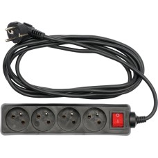 PRZEDŁUŻACZ ELEKTRYCZNY 4 GNIAZDA 3M Z WYŁ. 72631