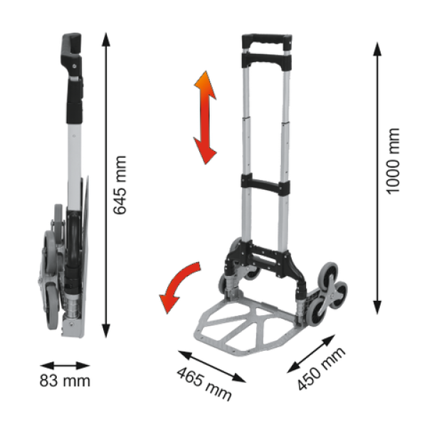 SCHODOWY WÓZEK MAGAZYNOWY 70KG 78662