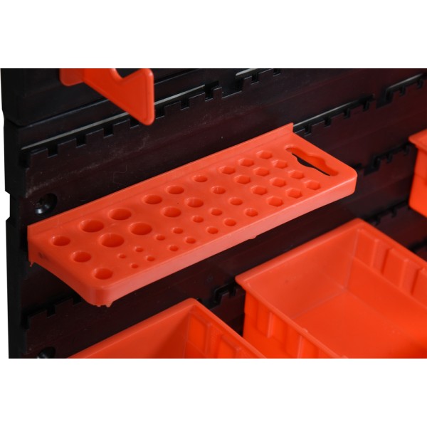 TABLICA NARZĘDZIOWA Z POJEMNIKAMI I UCHWYTAMI. ZESTAW 48 CZĘŚCI 78771