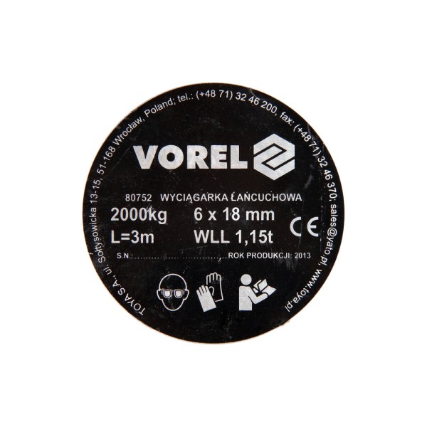 WYCIĄGARKA ŁAŃCUCHOWA 2000 KG 80752