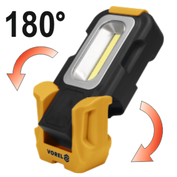 LAMPA RĘCZNA OBROTOWA COB LED 82724